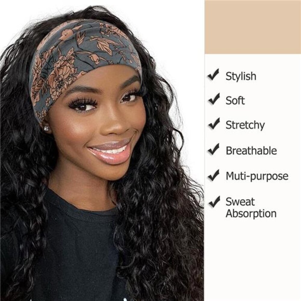 Wide Boho Headbands for Women Fashion Knotted Headband Yoga Workout Hair - Picture 4 of 7
